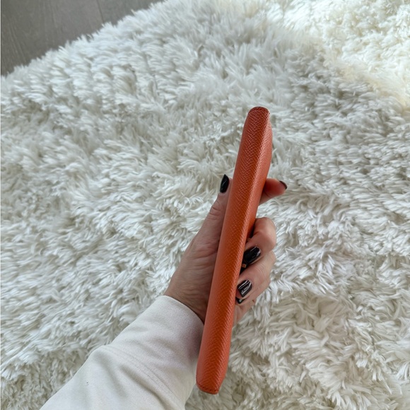 Hermes Bearn Wallet orange epsom leather with palladium hardware - orig. $2625 - Picture 7 of 8